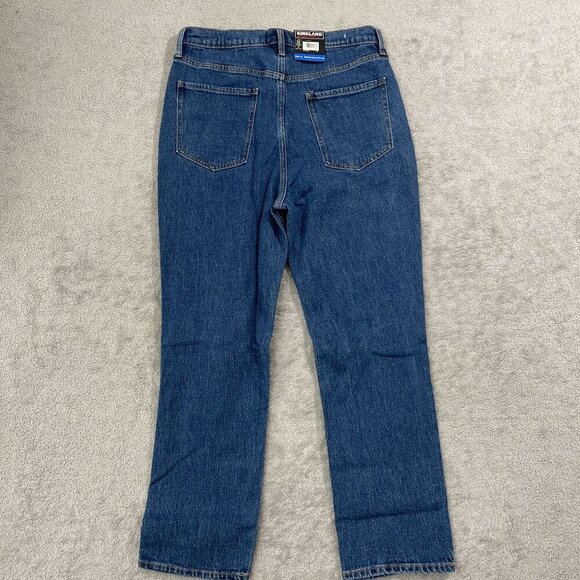 NEW Kirkland Signature Womens 10 High-Rise Straight Fit Jeans Blue 99% Cotton - Picture 3 of 9
